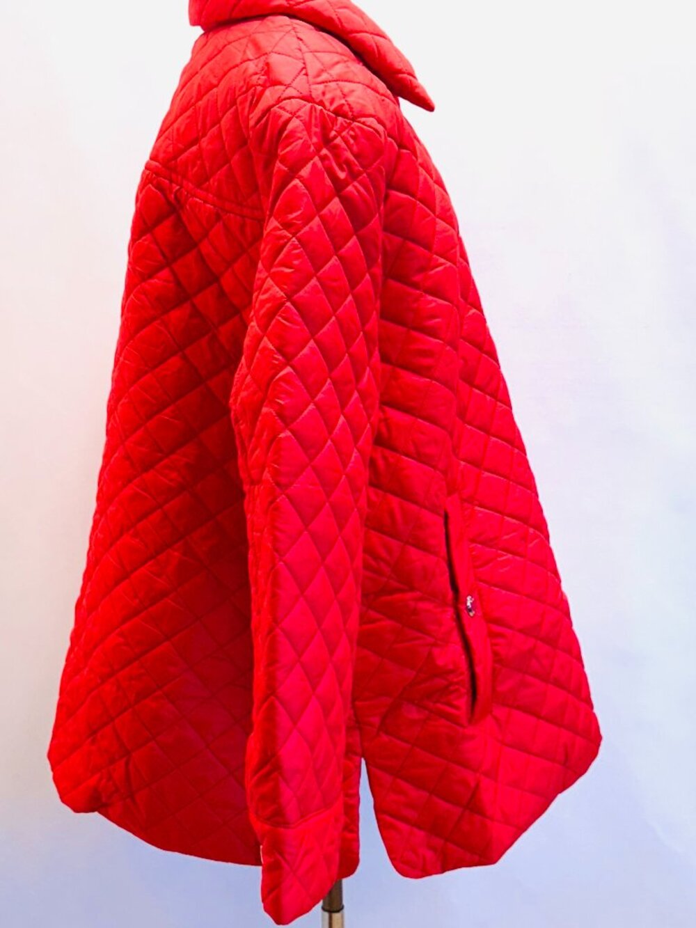 Anne Klein Women Button Down Collared Pockets Quilted Jacket Red Size XX-Large - Picture 3 of 8